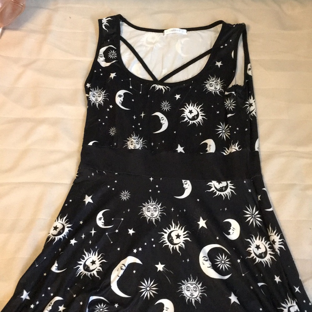 Sun and moon tank top dress
